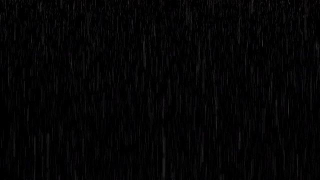 Average rain with large drops and transparent loop background