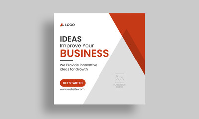 Editable Post Template Social Media Banners for Digital Marketing Ads. Corporate Business Square Flyer Template