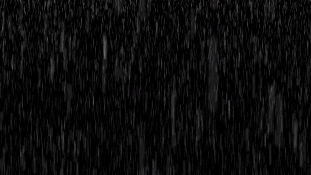 Light rain with large drops and transparent loop background