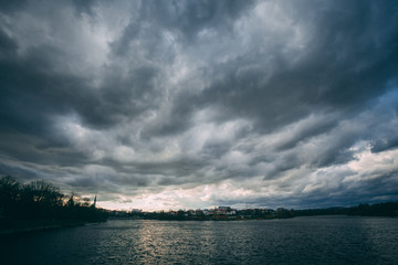 dramatic sky over water