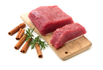 Pork Tenderloin on the white background