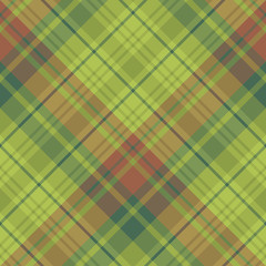 Seamless pattern in interesting cozy green and brown colors for plaid, fabric, textile, clothes, tablecloth and other things. Vector image. 2