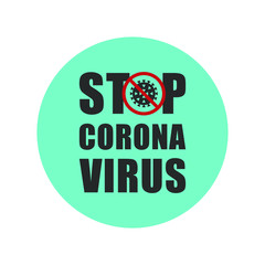 Covid-19 info sign. Coronavirus vector icon. Social distancing, avoid crowds and stop corona virus campaign. Stay and work at home logo. Biohazard symbol. Pandemic information poster.