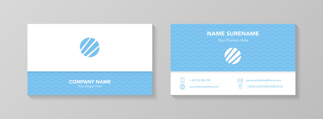 Business card concept with creative icons. Vector
