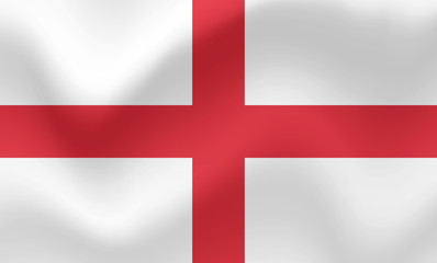 Realistic flag of england. Vector illustration of symbol of England country.
