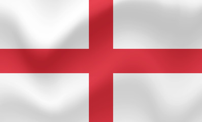 Obraz premium Realistic flag of england. Vector illustration of symbol of England country.