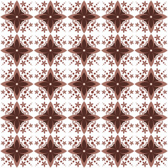 Simple Javanese batik with seamless motif and dark brown modern color