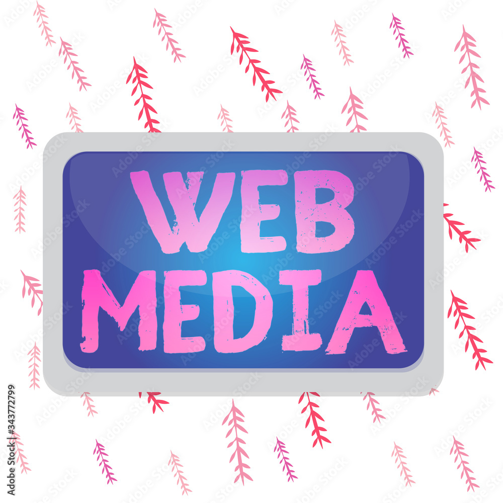 Aufkleber handwriting text writing web media. conceptual photo audio and visual forms of communication present