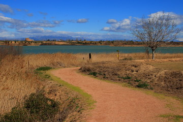 Natural area of Lake Ivars and Vilasana. A place to enjoy all kinds of birds and walk around in the province of Lleida, Catalonia