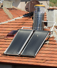hot water with solar energy system, hot water systems on roofs,