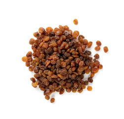 Heap of Dark Brown Sweet Raisins, Dried Grapes Pile