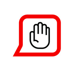 Obraz premium stop hand icon