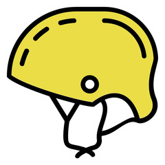 Camping and Outdoor Sports Head Protection Gear Color Icon Design concept, Climbing Helmet  Vector,