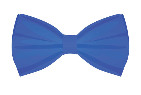 Blue Bow Tie. Vector Illustration