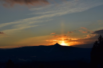 Sunset over the Jested hill
