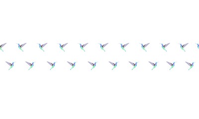 Seamless vector pattern. Hummingbird silhouette. Located in the middle. Vector graphics.