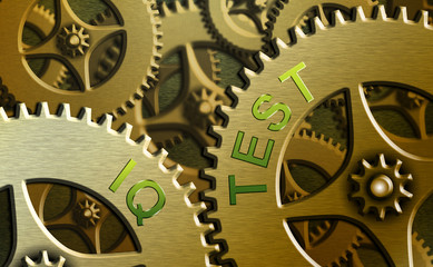 Conceptual hand writing showing Iq Test. Concept meaning attempt to measure your cognitive ability Assess intelligence