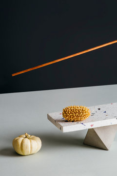 Pumpkin on table