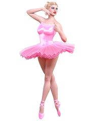 3D ballerina in tutu.