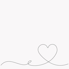 Valentine day background with heart love, vector illustration