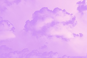 Beautiful purple clouds in a pale violet sky