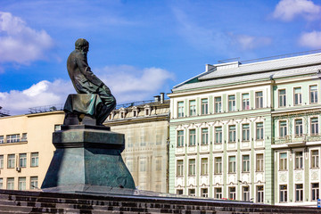 Fototapeta premium Russia. Walk around Moscow. Big streets of a big city.