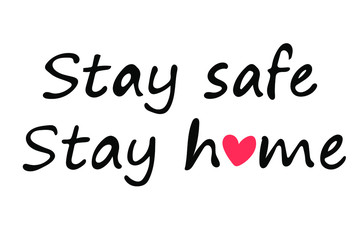 Obraz premium Stay at home text use to campaign for protection COVID-19 disease.