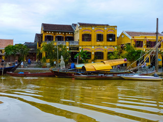Fototapeta na wymiar Peaceful people lifestyle in Hoi An, Vietnam