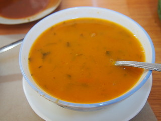 Moroccan harira soup in a local restaurant, Fez, Morocco