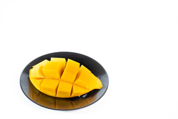 Mango with green leaves. The premium quality Mango (Nam Dok Mai) from thailand