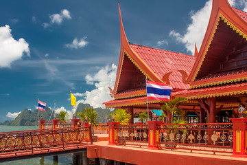 The beautiful ancient architecture of Thai buildings
