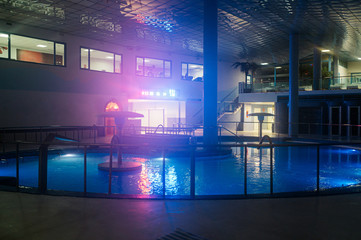Thermal bath pool in spa center