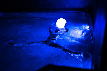 Woman relaxing in swimming pool