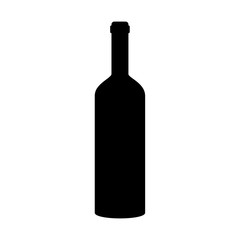 Wine bottle icon isolated on white background. Vector illustration