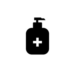 Disinfection. Hand sanitizer bottle icon, washing gel. Vector illustrationDisinfection. Hand sanitizer bottle icon, washing gel. Vector illustration	
