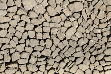 Steine an einer Uferböschung, Hintrgrundbild, Deutschland, Europa