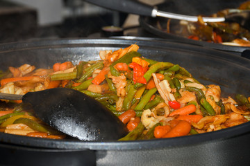 Street food displayed during food festival