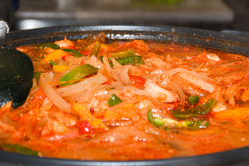 Street food displayed during food festival
