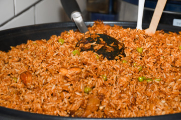 Street food displayed during food festival