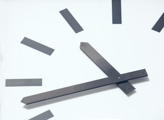 Moderne Uhr, Schwarzes Ziffernblatt, Deutschland, Europa