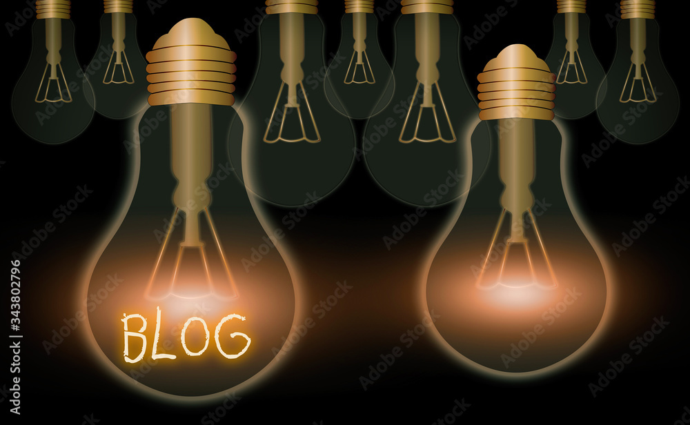 Poster Writing note showing Blog. Business concept for regularly updated website web page run by individual