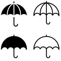 Umbrella icon vector set. autumn illustration sign collection. rain symbol.