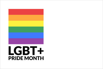 Fototapeta premium LGBT Pride Month. Holiday concept. Template for background, banner, card, poster with text inscription. Vector EPS10 illustration.