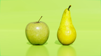 Apfel und Birne: Konzept Vergleichen und Ungleichheit