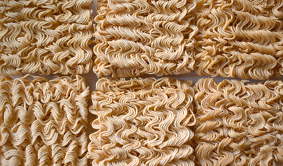 chinese dry instant wheat noodle (Close up)