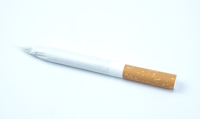 cigarettes isolated on white background, top view Blank for design copy space.