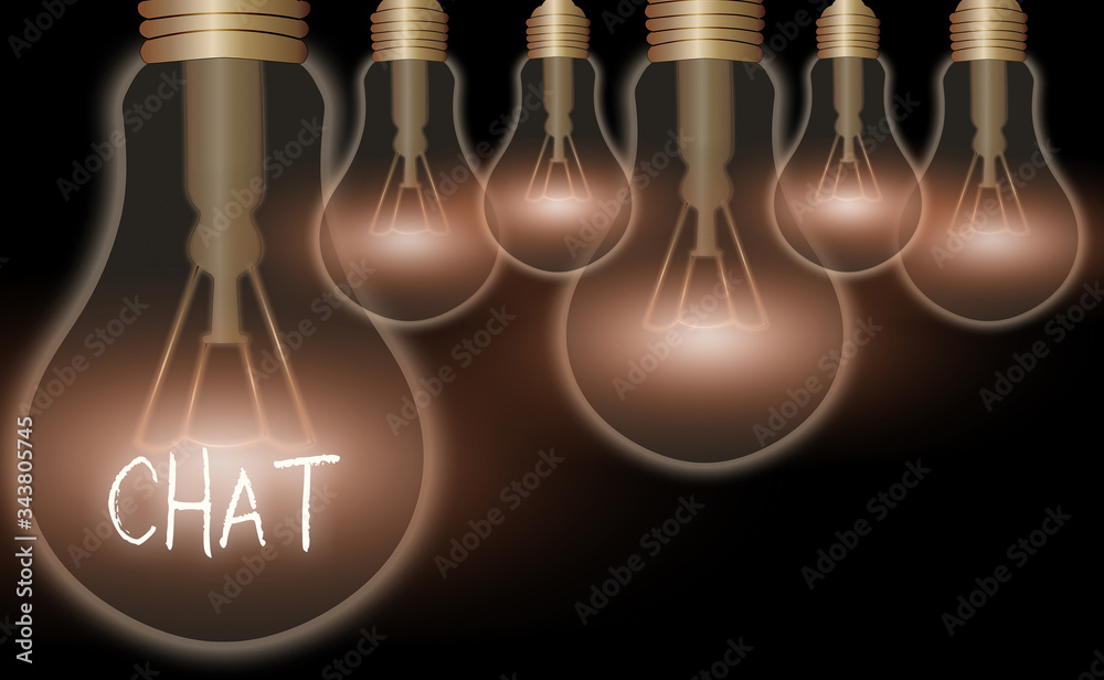 Poster conceptual hand writing showing chat. concept meaning take part in a discussion that involves sendin