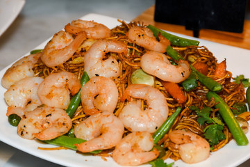 Street food displayed during food festival