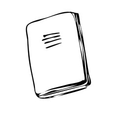School notebook, sketch on a white isolated background. Style doodle. Vector illustration