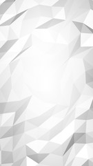 Obraz premium White abstract background. Lowpoly backdrop. Crumpled paper. 3D illustration